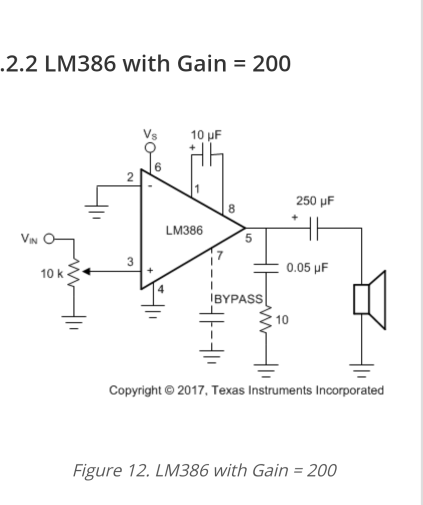 Lm386n 1 схема включения