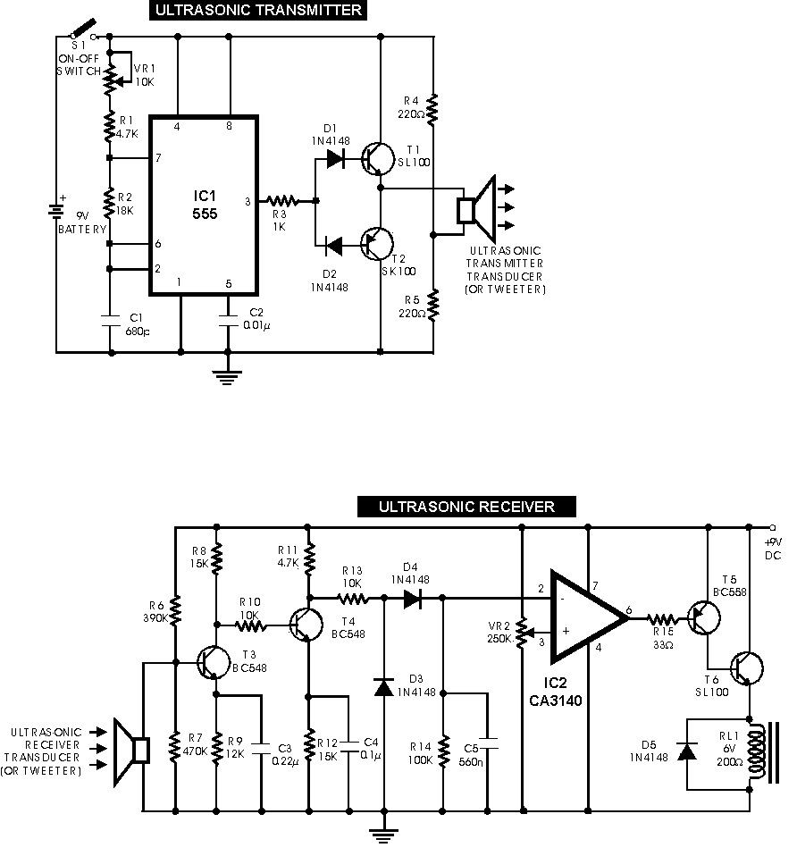 Ultrasonic Transducer Driver Amplifier Circuit